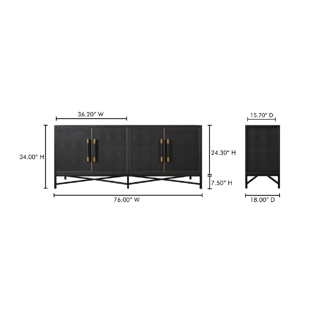 Modern European furniture - Vegan Leather Sideboard - www.oroa.com