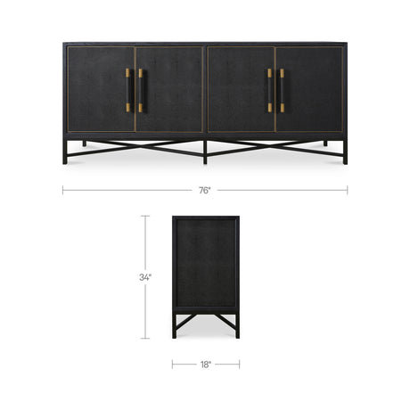 Modern European furniture - Vegan Leather Sideboard - www.oroa.com