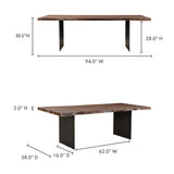 Modern European furniture - Industrial Design Wooden Dining Table - www.oroa.com