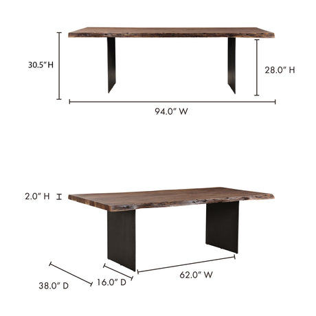 Modern European furniture - Industrial Design Wooden Dining Table - www.oroa.com