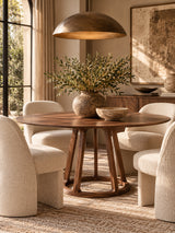 Solid Round American Walnut Dining Table | OROA