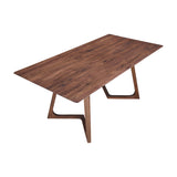 Modern European furniture - Rectangular Solid Walnut Dining Table - www.oroa.com