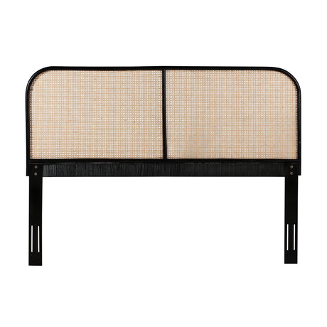 Modern European furniture - King Size Cane Teak Rattan Headboard - www.oroa.com