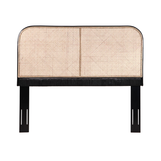 Modern European furniture - King Size Cane Teak Rattan Headboard - www.oroa.com