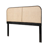Modern European furniture - King Size Cane Teak Rattan Headboard - www.oroa.com