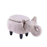 Gray Elliot Elephant Storage Ottoman | OROA Kids