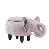 Gray Elliot Elephant Storage Ottoman | OROA Kids