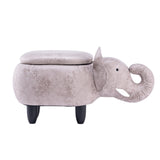 Gray Elliot Elephant Storage Ottoman | OROA Kids