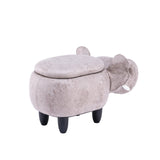 Gray Elliot Elephant Storage Ottoman | OROA Kids