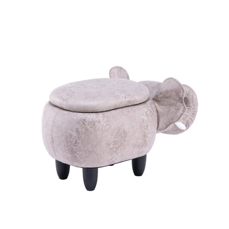 Gray Elliot Elephant Storage Ottoman | OROA Kids