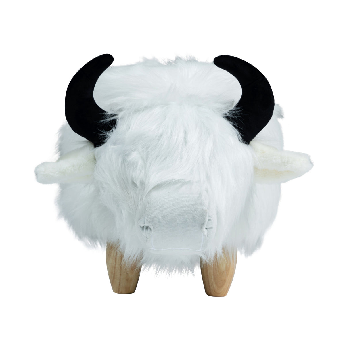 Barry the Buffalo Cow White Storage Ottoman | OROA Kids