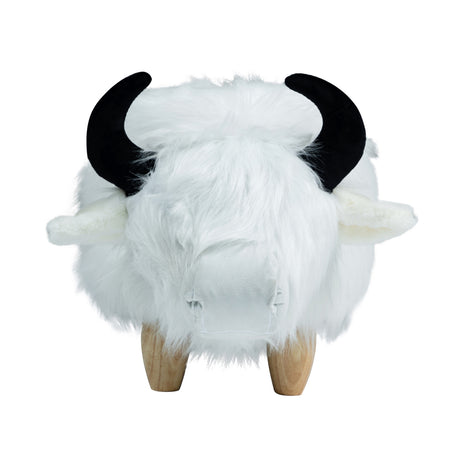 Barry the Buffalo Cow White Storage Ottoman | OROA Kids