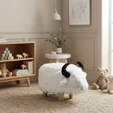 Barry the Buffalo Cow White Storage Ottoman | OROA Kids
