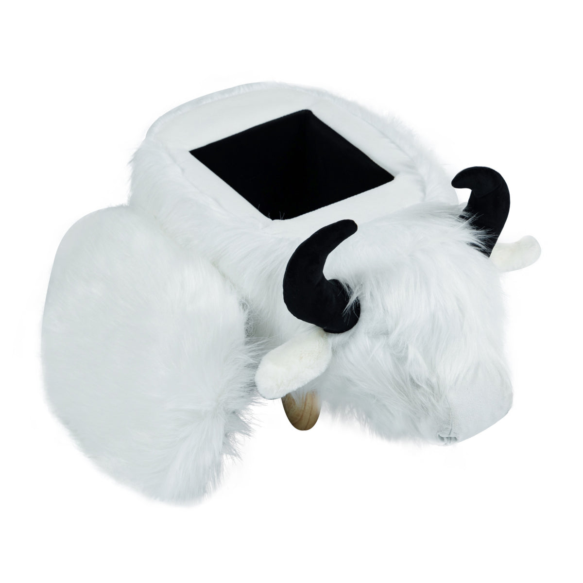 Barry the Buffalo Cow White Storage Ottoman | OROA Kids