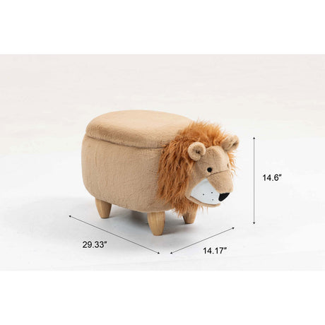Luke the Lion Storage Ottoman | OROA Kids