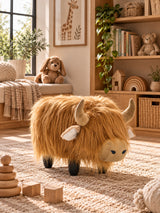 Brown Highland Cow Storage Ottoman | OROA