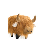 Brown Highland Cow Storage Ottoman | OROA