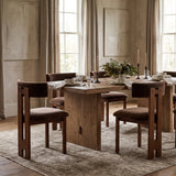 Brown Velvet Upholstered Dining Chair (S2) | OROA
