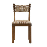 Brown Patterned Upholstered Dining Chair (2) | OROA