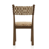 Brown Patterned Upholstered Dining Chair (2) | OROA