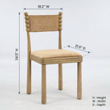 Natural Patterned Upholstered Dining Chair (2) | OROA