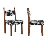 Mid-Century Modern Upholstered Wood Dining Chairs (2) | OROA