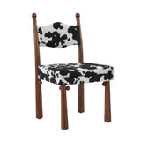 Mid-Century Modern Upholstered Wood Dining Chairs (2) | OROA