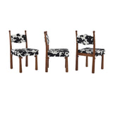 Mid-Century Modern Upholstered Wood Dining Chairs (2) | OROA
