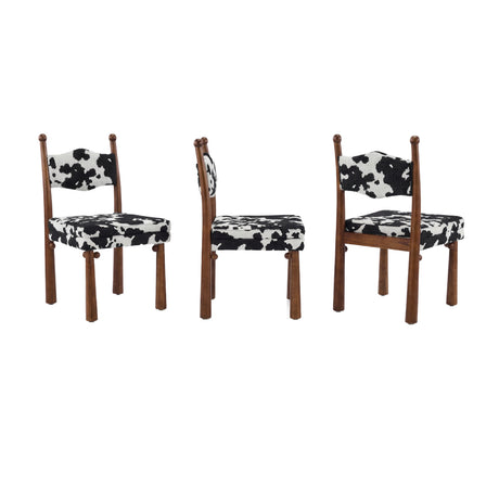 Mid-Century Modern Upholstered Wood Dining Chairs (2) | OROA