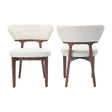 Modern European furniture - Japandi Boucle Upholstered Dining Chairs (2) | OROA - www.oroa.com