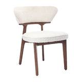 Japandi Boucle Upholstered Dining Chairs (2) | OROA