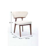 Japandi Boucle Upholstered Dining Chairs (2) | OROA