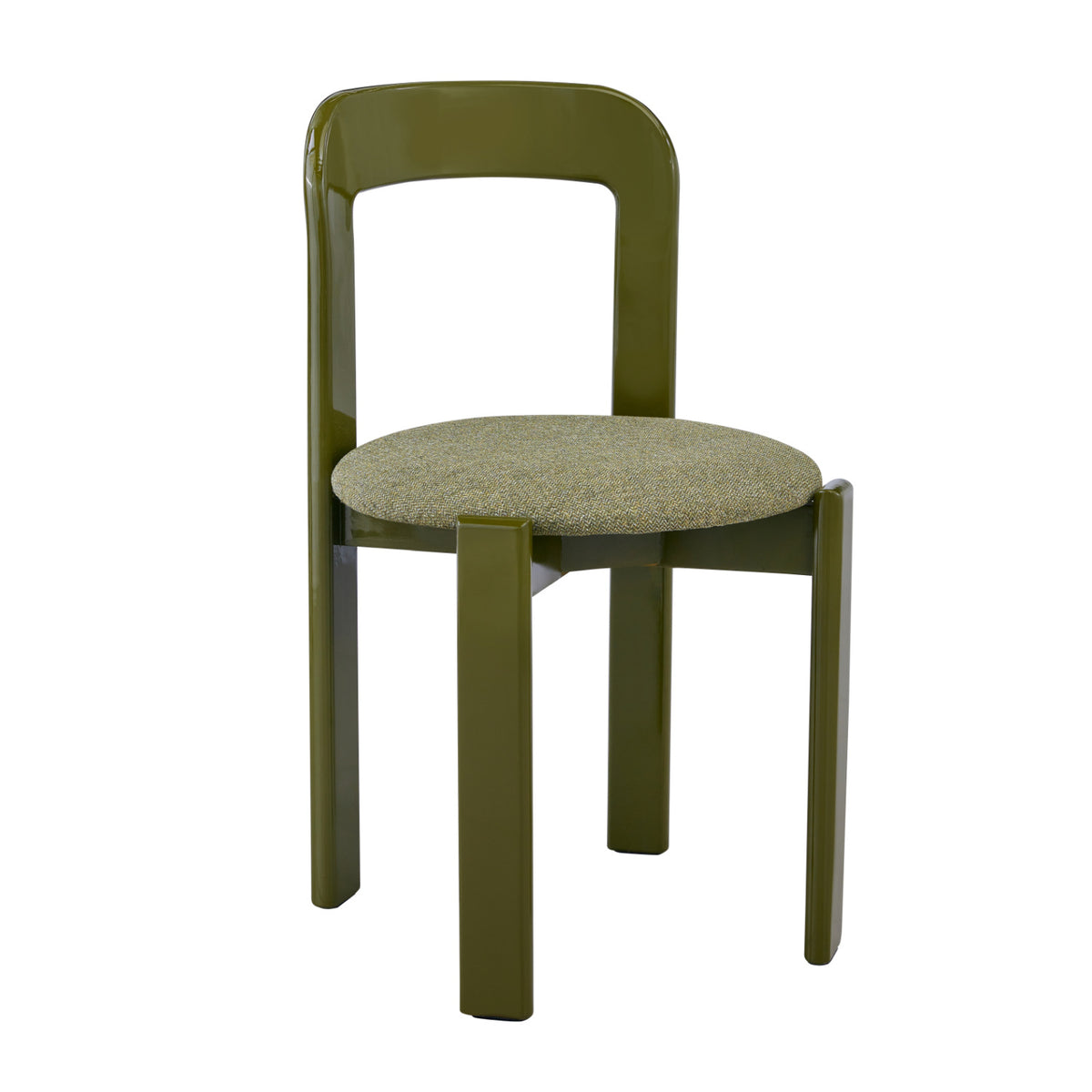 Green Upholstered Wide Glossy Dining Chairs (2) | OROA