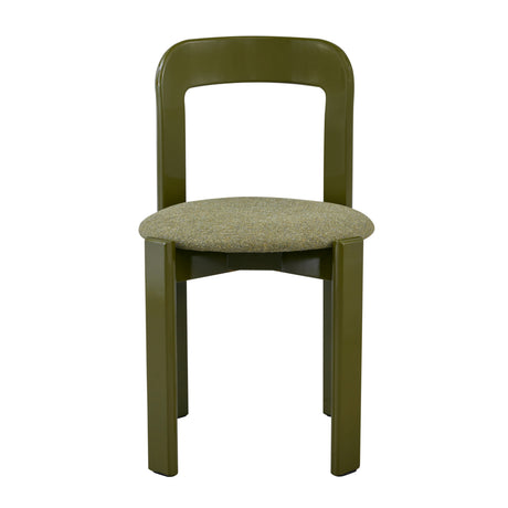 Green Upholstered Wide Glossy Dining Chairs (2) | OROA
