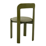 Green Upholstered Wide Glossy Dining Chairs (2) | OROA