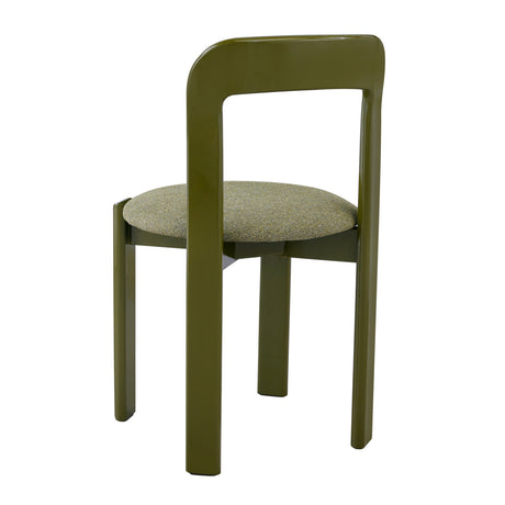 Green Upholstered Wide Glossy Dining Chairs (2) | OROA