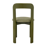 Green Upholstered Wide Glossy Dining Chairs (2) | OROA