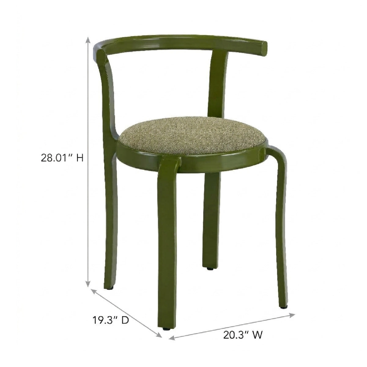 Minimalist Barrel-Back Dining Chairs (2) | OROA