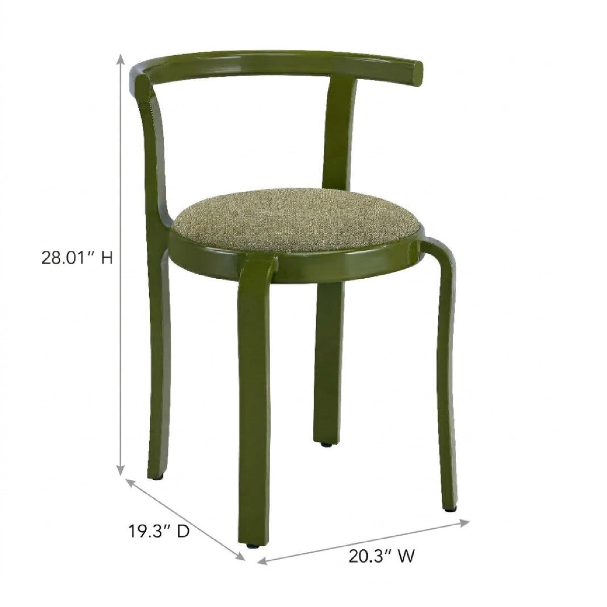 Modern European furniture - Yellow Modern Barrel Back Upholstered Dining Chair (2) | OROA - www.oroa.com