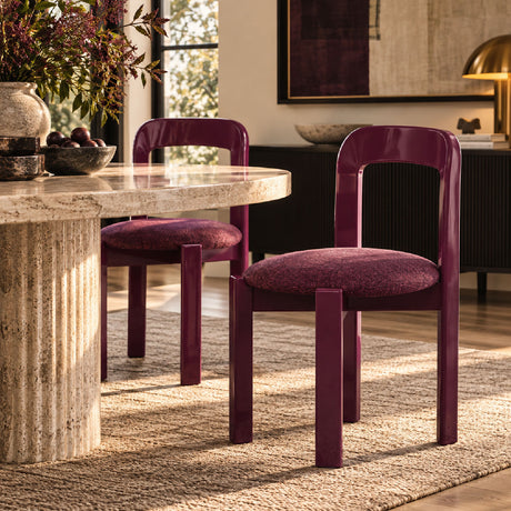Purple Glossy Frame Dining Chairs (2) | OROA