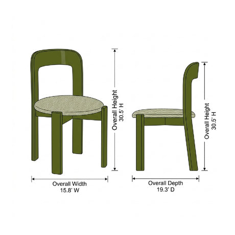 Purple Glossy Frame Dining Chairs (2) | OROA