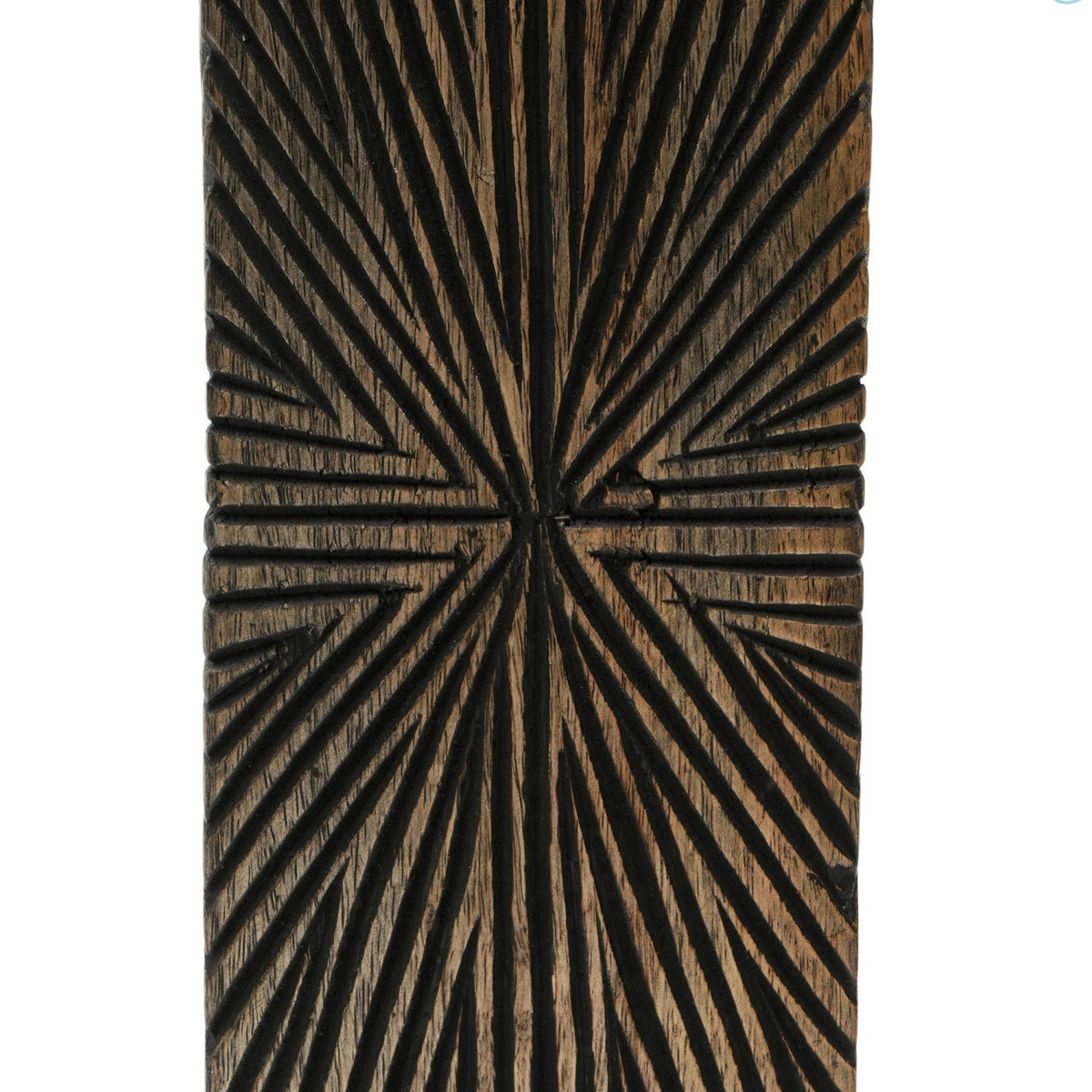 Modern European furniture - Black Wooden Centerpiece Candle Holder - www.oroa.com