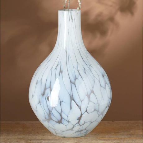 White Glass Rounded Vase | OROA