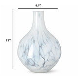 White Glass Rounded Vase | OROA