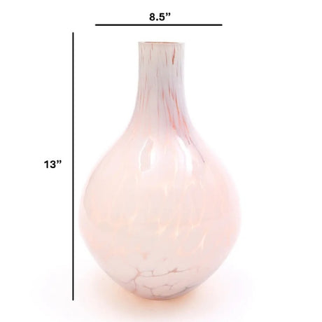 White Splutter Glass Vase | OROA