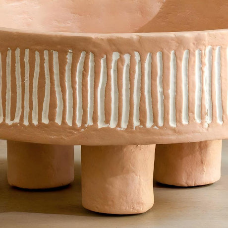 Hruby Terracotta Coral-Textured Decorative Bowl by OROA