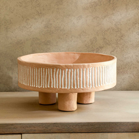 Hruby Terracotta Coral-Textured Decorative Bowl by OROA