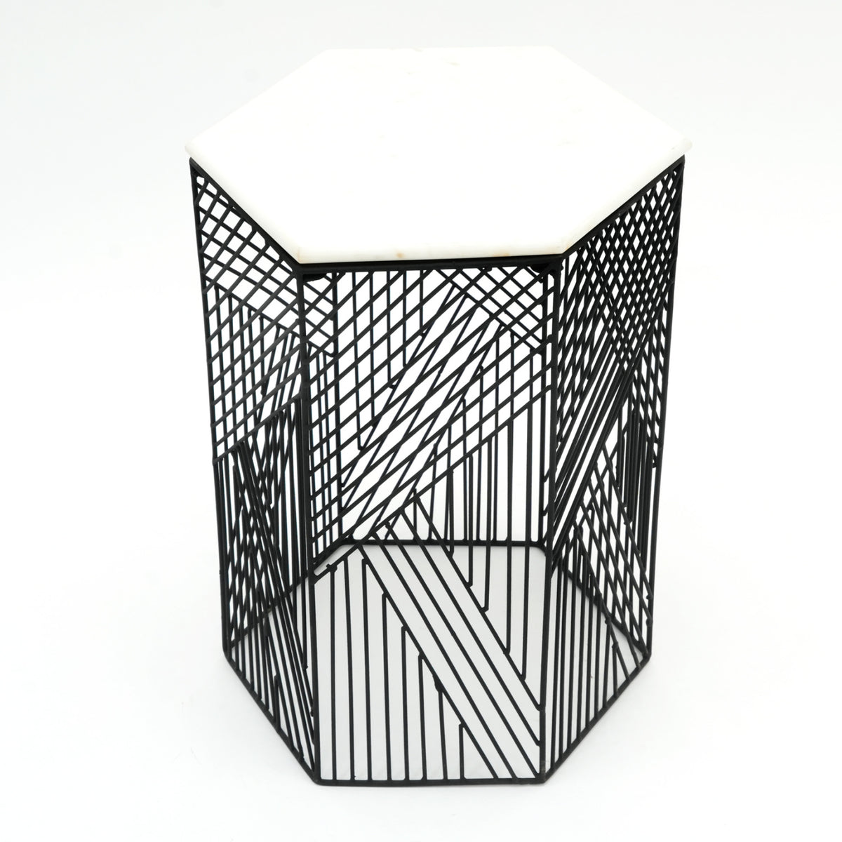 Hexagon Marble Top Nesting Tables (2) | OROA