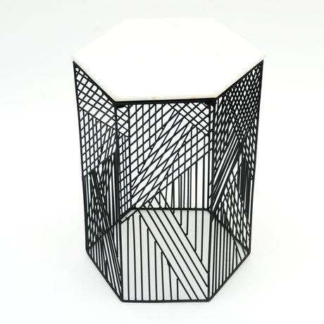 Hexagon Marble Top Nesting Tables (2) | OROA