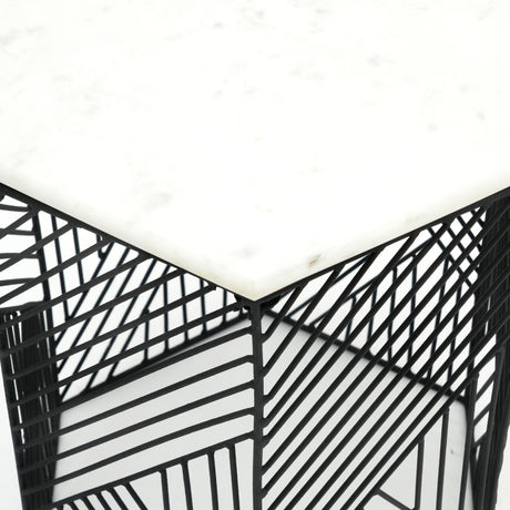Hexagon Marble Top Nesting Tables (2) | OROA